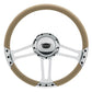 Billet Specialties BS29263 14" Billet "Draft" Steering Wheel Spyder Half Wrap Horn And Adapter Sold Separately