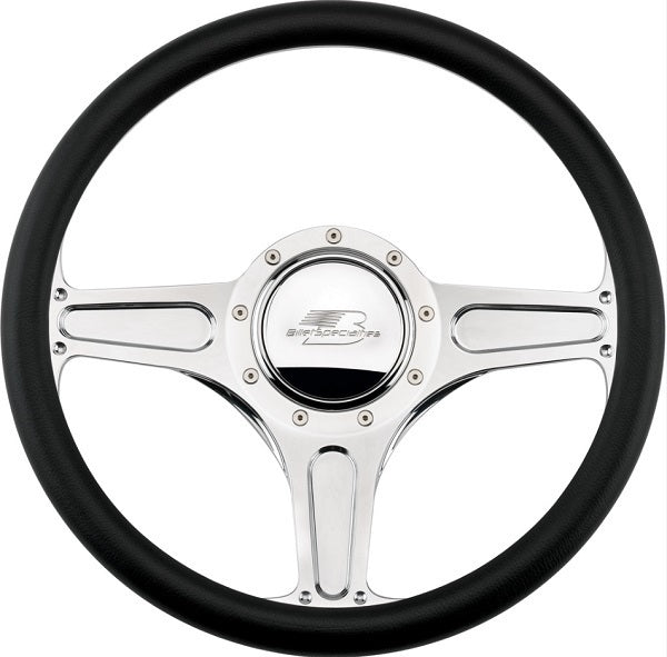 Billet Specialties BS30103 14" Billet "Street Lite" Steering Wheel Half Wrap Horn Button And Adapter Sold Separately