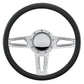 Billet Specialties BS30595 14" Billet "Interceptor" Steering Wheel Spyder Half Wrap Horn And Adapter Sold Separately