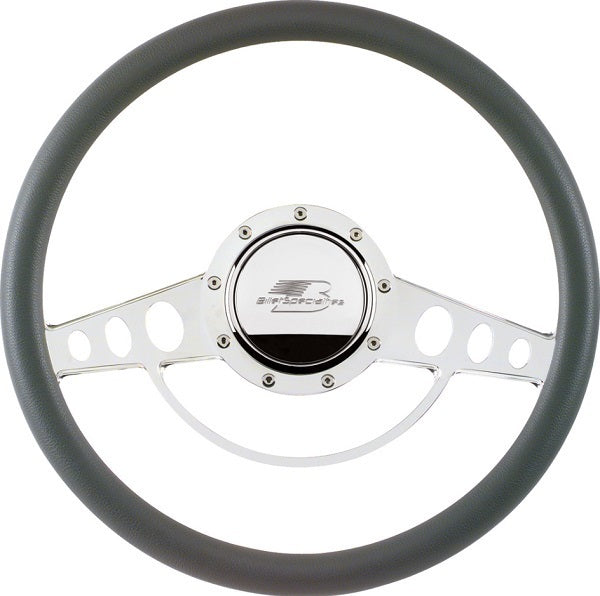 Billet Specialties BS30725 14" Billet "Classic" Steering Wheel Half Wrap Horn Button And Adapter Sold Separately