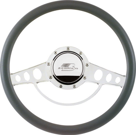 Billet Specialties BS30725 14" Billet "Classic" Steering Wheel Half Wrap Horn Button And Adapter Sold Separately