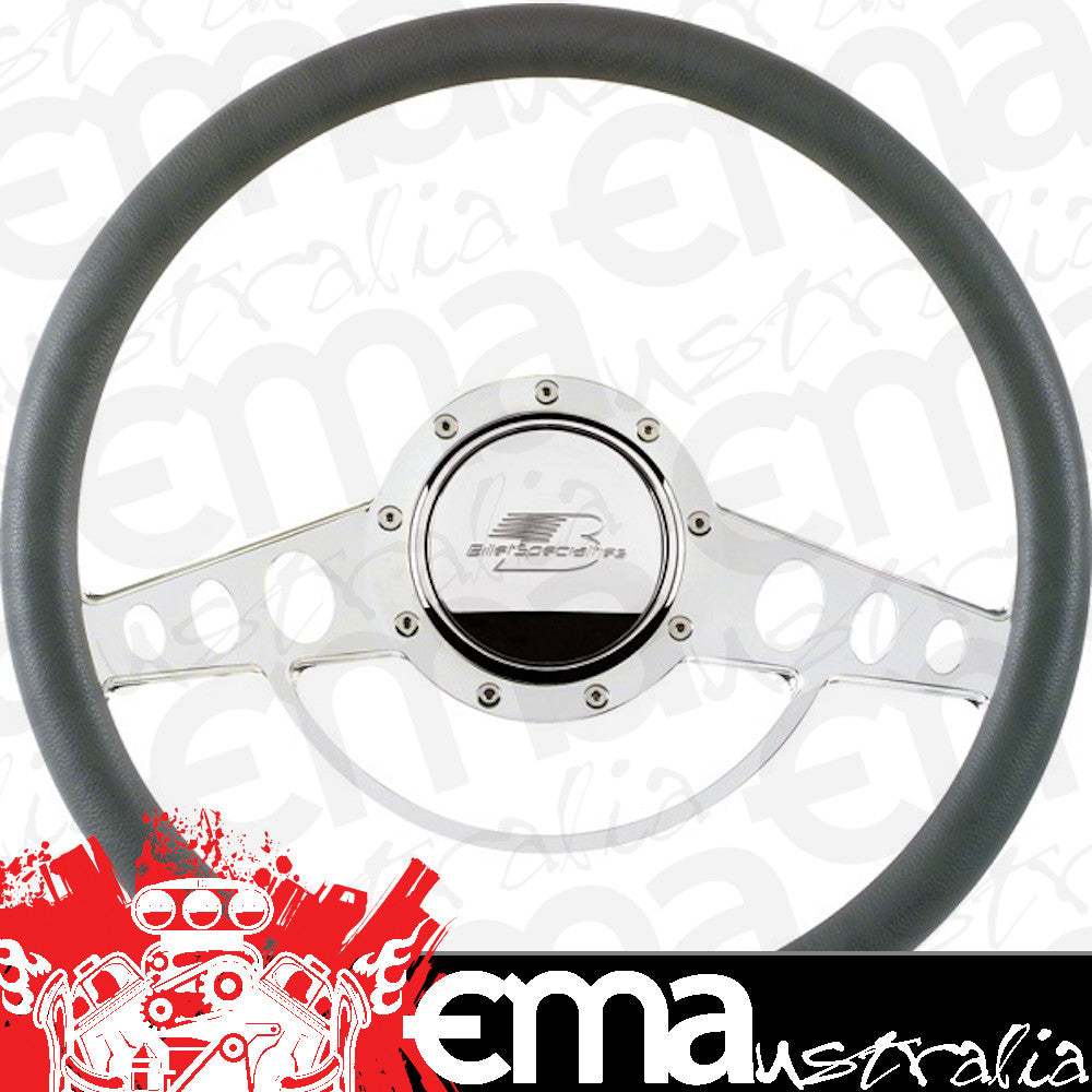 Billet Specialties BS30725 14" Billet "Classic" Steering Wheel Half Wrap Horn Button And Adapter Sold Separately