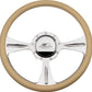 Billet Specialties BS30935 14" Billet "Gtx01" Steering Wheel Half Wrap Horn Button And Adapter Sold Separately