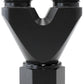 Aeroflow AF146-08-06BLK U Block Female -8 to 2 X -6AN Male Nipples Straight Outlet