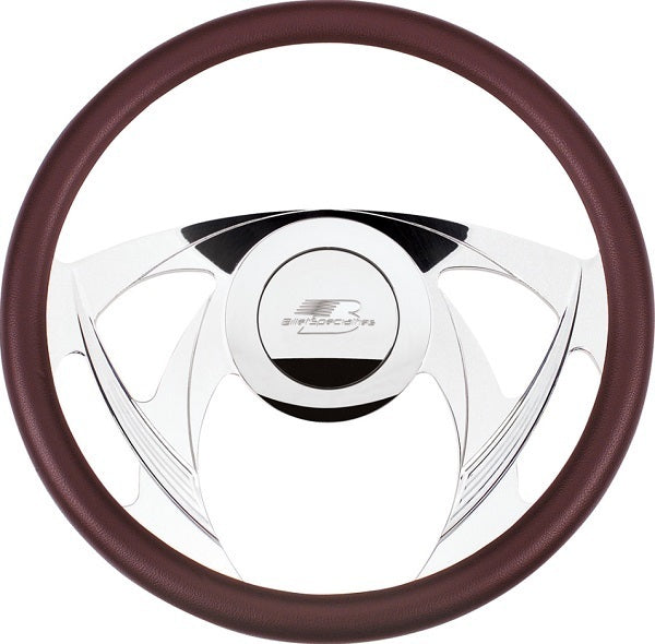 Billet Specialties BS30955 14" Billet "Sniper" Steering Wheel Half Wrap Horn Button And Adapter Sold Separately