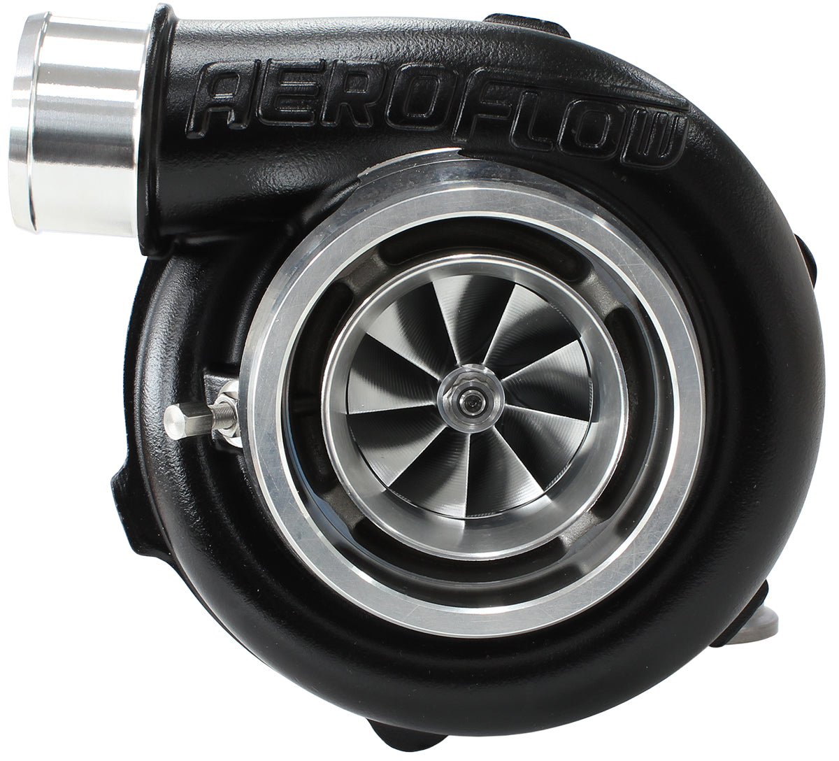 Aeroflow AF8005-3107BLK Boosted 5855 1.0 VBand Reversev-Band Outlet Gtx3076 Black