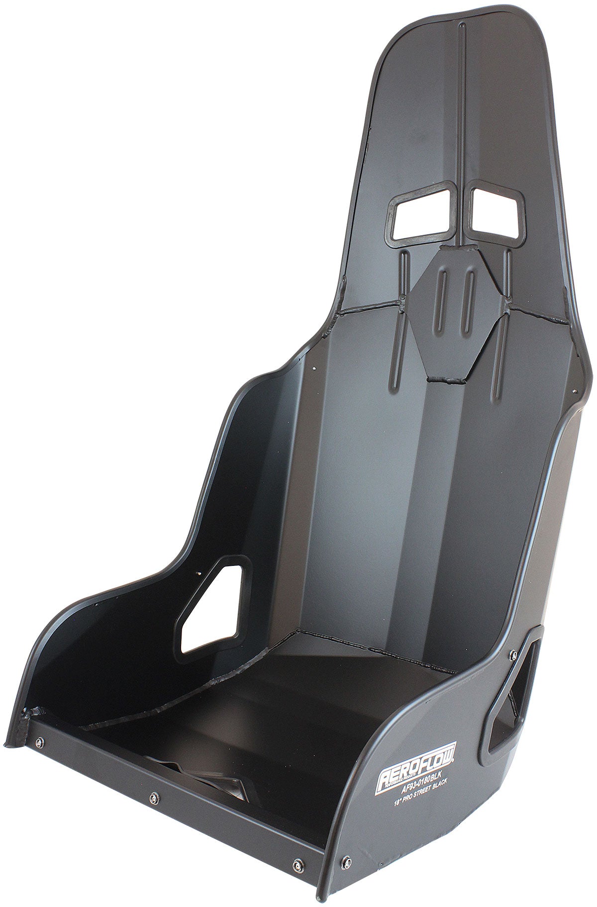 Aeroflow AF93-0180BLK Pro Street Aluminium Race Seat18" Hip Width Black Finish