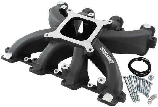 Aeroflow AF6240-5000 Gm LS Carby Intake Manifold Cathedral Port Non-EFI LS1 LS2Black Aeroflow - Af6240-5000