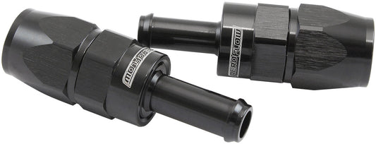 Aeroflow AF214-06-05DBLK Straight -6AN Hose End To 5/16Barb Teflon 200 Series Black