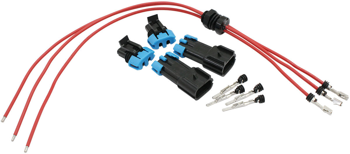 Aeroflow AF49-4047 3 Wire Electrical Terminal Bulkhead Single Positive Red