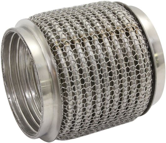 Aeroflow AF9512-2250 2-1/4" I.D Exhaust Mesh Flex Pipe Joint 4" Long 304 S/Steel