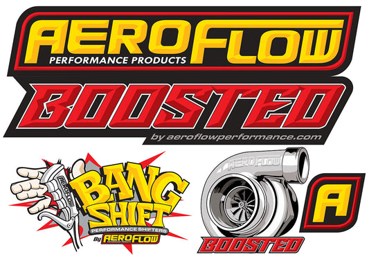 Aeroflow AF99-2009 Assorted Sticker Sheet Boosted Aeroflow Bang Shift A4 Sheet