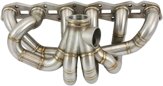 Aeroflow AF8407-6000 Nissan Rb30 Gt30 VBand S/S Manifold Turbo High Mount 50mm