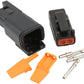 Aeroflow AF49-9102 Weathertight Dtm 2 Pin Black Connector Kit Deutsch Dtm Styl