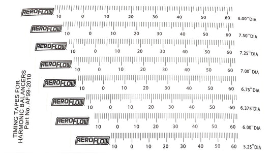 Aeroflow AF99-2010 AEROFLOW TIMING TAPES HARMONICBALANCER 8 DIFFERENT SIZES