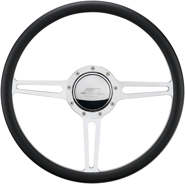 Billet Specialties BS34137 15.5" Billet "Split Spoke" Steering Wheel Half Wrap, Horn Button And Adapter Sold Separately