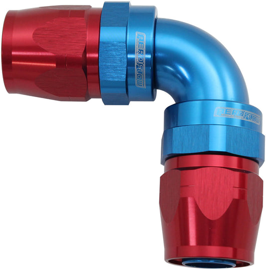 Aeroflow AF853-12-12 90 Deg -12AN to -12AN Cutter Full Flow Hose Ends Blue