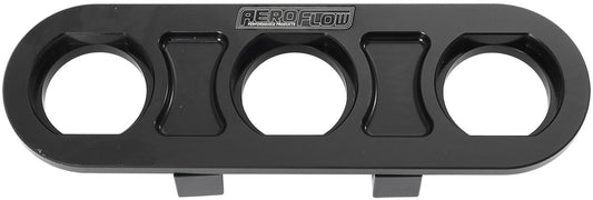Aeroflow AF88-2020BLK BILLET BULKHEAD PLATE 3 PORT MODULAR UNIVERSAL BLACK AN AC