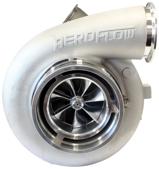 BOOSTED 98102 V-Band 1.22 Turbocharger 2500HP, Natural Cast Finish (External Wastegate, V-Band Inlet & Exhaust Flanges)