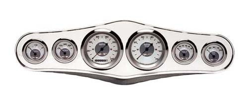 Billet Specialties BS36535 Trim Style 6 Gauge Dash Panel - Polished suit X2 3-3/8" & X4 2-1/16" Gauges