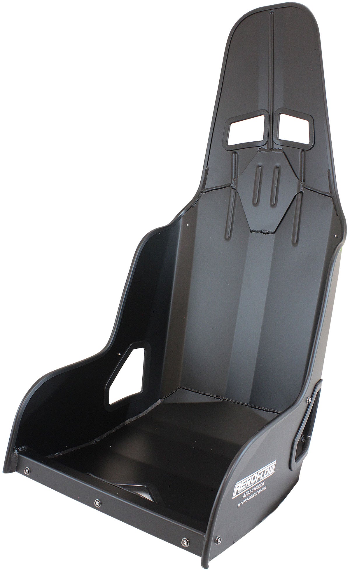 Aeroflow AF93-0160BLK Pro Street Aluminium Race Seat16" Hip Width Black Finish