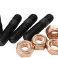 Aeroflow AF8059-1000 Turbo Stud & Nut Kit M8X1.25mm5 Studs 5 Nuts M8 X 1.25mm