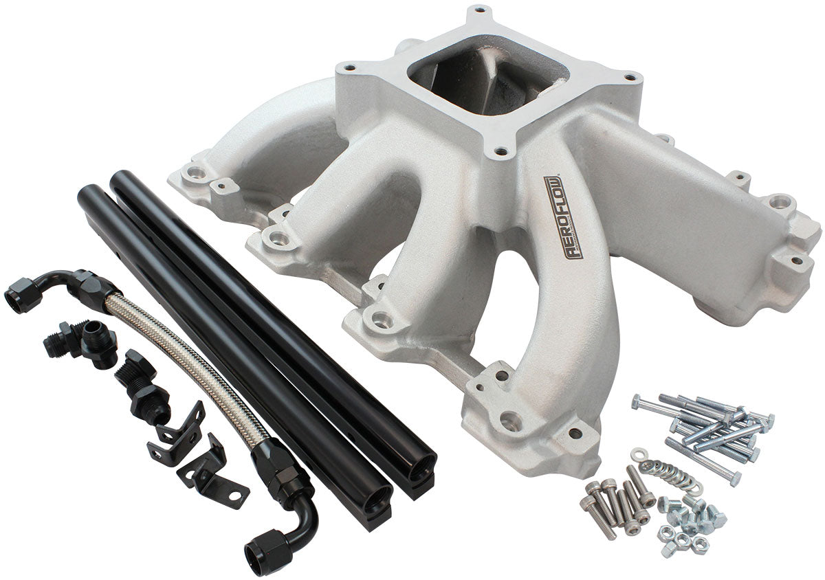 Aeroflow AF6050-5001 Gm LS Carby Intake Manifold Cathedral Hi Rise EFI LS1 LS2 Natural Aeroflow - Af6050-5001