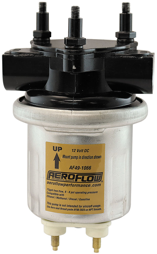 Aeroflow AF49-1066 Compact Gold Fuel Pump 6-8 PSI operating 72 GPH Electric Lift