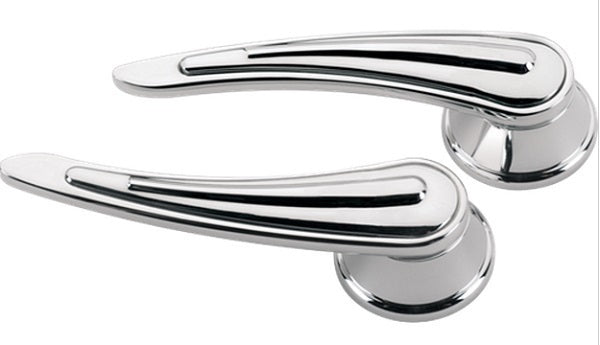 Billet Specialties BS45328 Rail Interior Door Opening Handles - Polished suit Ford To 1948 With 3/8", Square Spline, 4-13/32" Length (pair)