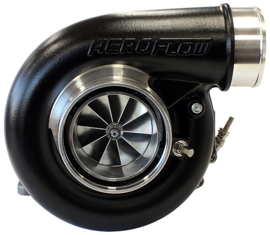 BOOSTED 7375 T4 1.25 Turbocharger 1200HP, Hi Temp Black Finish (External Wastegate, T4 Inlet Flange, V-Band Exhaust Flange)