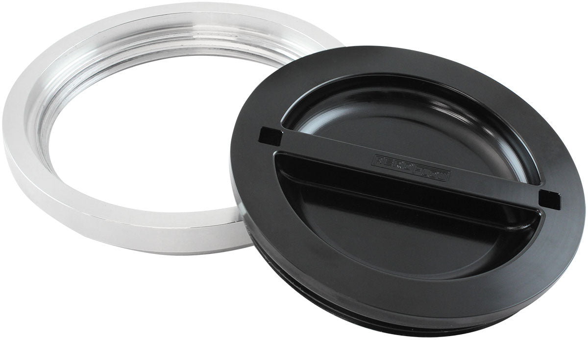 AF464-96BLK | 6" Weld Bung And Black Cap
