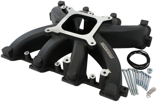 Aeroflow AF6240-6000 Gm LS Carby Intake Manifold Rectangle Port Non-EFI LS3 Black Aeroflow - Af 6240-6000