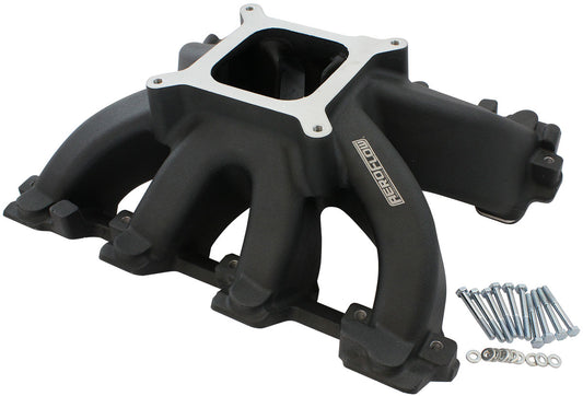 Aeroflow AF6240-5005 Gm LS Carby Hi Rise Intake Manifold Cathedral Non EFI LS1Ls2 Black Aeroflow- 6240-5000