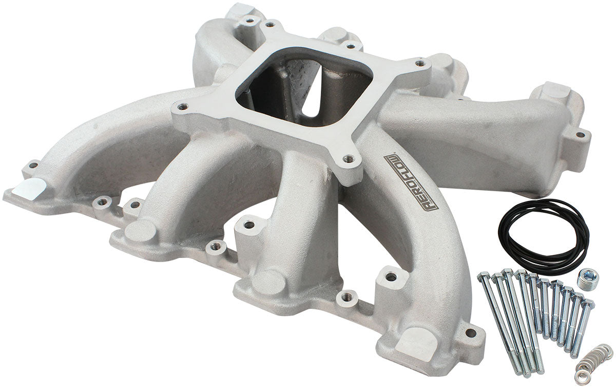 Aeroflow AF6040-5000 Gm LS Carby Intake Manifold Cathedral Port Non-EFI LS1 LS2Natural Aeroflow - Af6040-5000