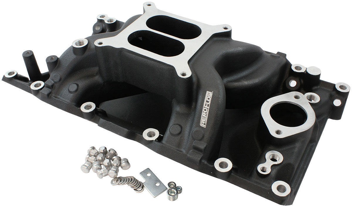 Aeroflow AF6210-3005 Sb Chrysler Air Gap Intake Manifold Dual Plane 318 360 Black Aeroflow - Af6010-3005
