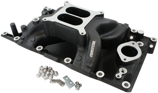 Aeroflow AF6210-3005 Sb Chrysler Air Gap Intake Manifold Dual Plane 318 360 Black Aeroflow - Af6010-3005