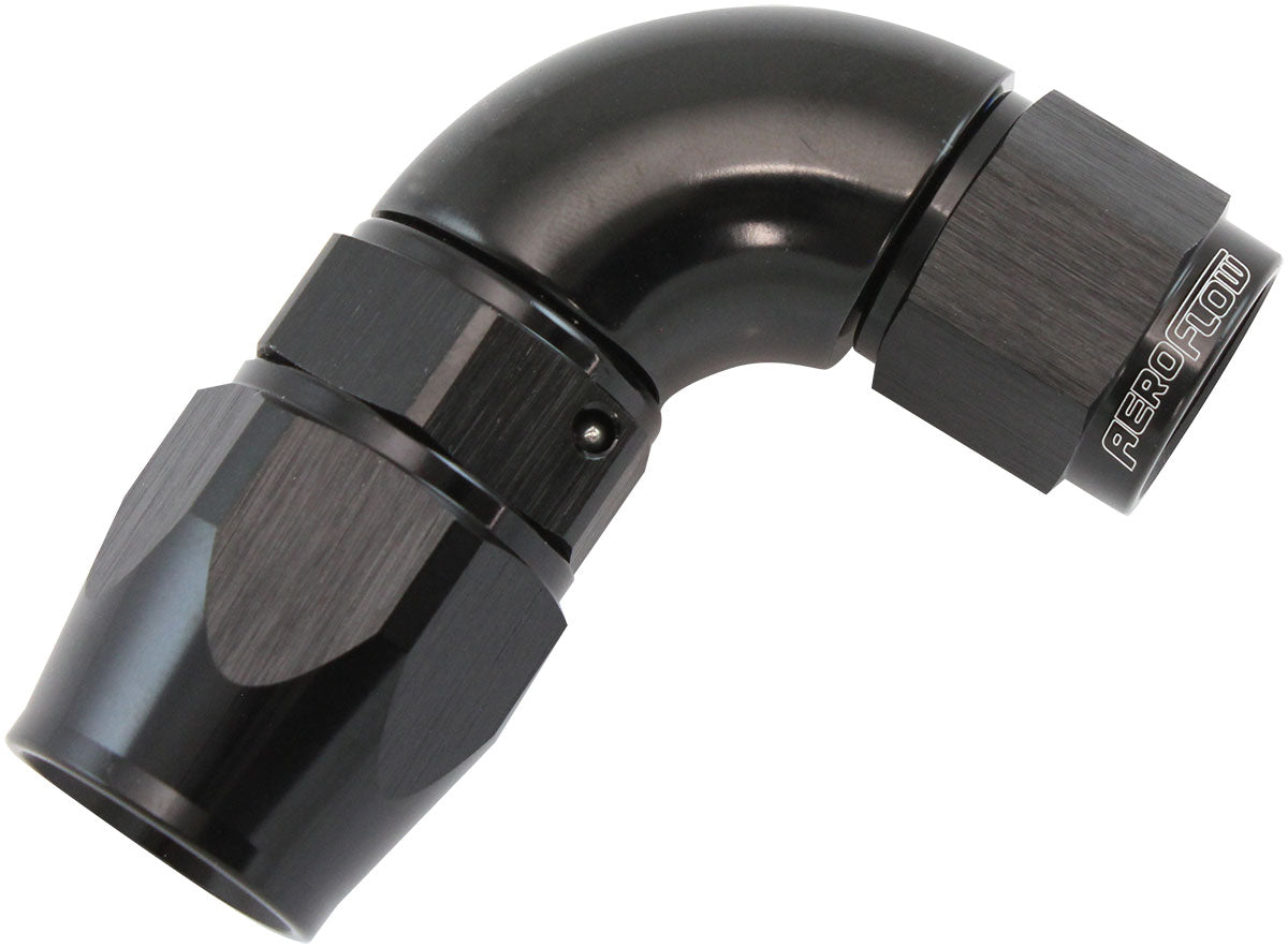 Aeroflow AF573-08-06DBLK Stepped 90 Degree End -8 Hose