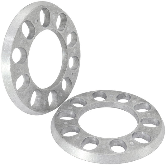 Aeroflow AF3100-0002 Slip On Wheel Spacers 7/16" 11mm (pair) Alloy 5X 4.5"-5" Bc