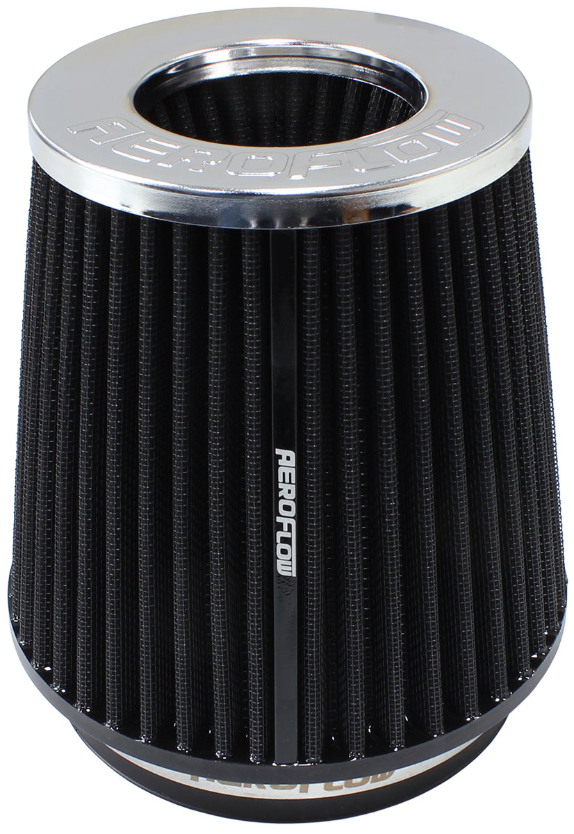 Aeroflow AF2811-2800 5" Clamp-On Inv Tapered Filter4.5 / 6.5 O.D, 6" H Chrome