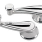 Billet Specialties BS47528 Rail Interior Vent Window Crank Handles - Polished suit Gm & Ford 1949-On With 1/2" Round Spline, 3-5/32" Length (pair)