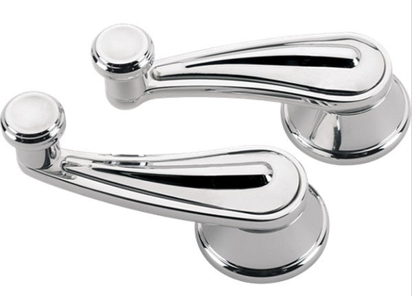 Billet Specialties BS47528 Rail Interior Vent Window Crank Handles - Polished suit Gm & Ford 1949-On With 1/2" Round Spline, 3-5/32" Length (pair)