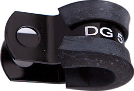 Aeroflow AF158-07BLK Cushioned P Clamps -7AN (5 Pack) Black 11mm ID or 7/16" ID