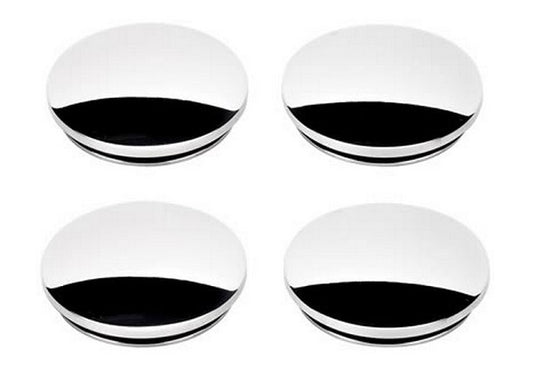 Billet Specialties BS50020 Replacement Knock-Off Center Caps - Polished Plain Finish suit Legacy & Dragster Rims Set Of 4