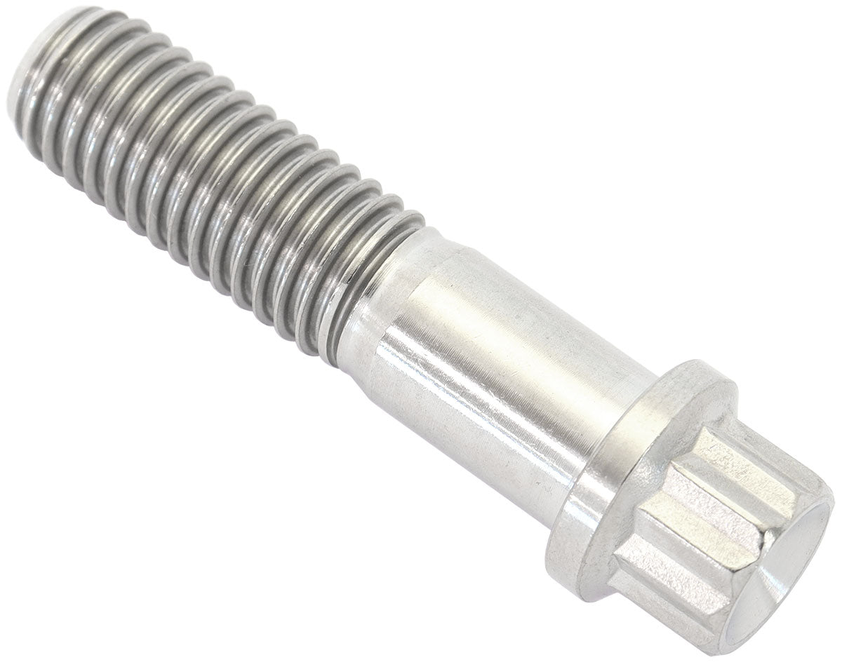 Aeroflow AF3504-1574 M10 x 1.50mm, UHL 40mm Titanium Bolt 12 Point Head, Natural Finish, Sold Single.