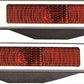 Billet Specialties BS61220 Open Bezel Taillight - Polished With Red Lense, 6" W X 1-1/2" H X 3-3/4" D (pair)