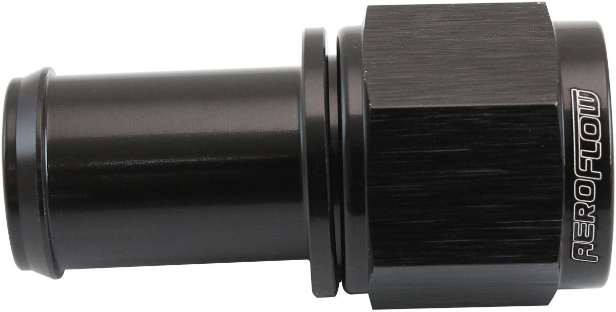 Aeroflow AF411-08-10BLK Female -8AN To 5/8" Barb Black With Tube Nut