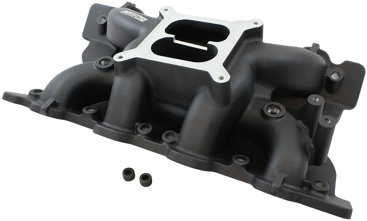 Aeroflow AF6210-2002 Ford Cleveland Air Gap Intake Manifold Dual Plane Black 351C Aeroflow - Af6210-2002