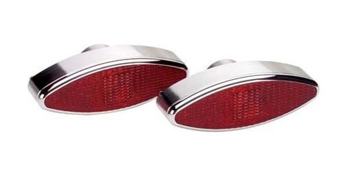 Billet Specialties BS61420 Polished Aluminium Large Oval Taillights 6" X 2-1/8"