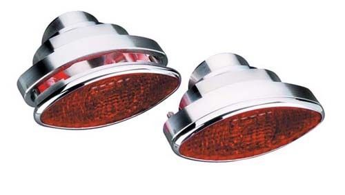 Billet Specialties BS61520 Polished Alloy Small Oval Taillights 4"X1-3/4" 1 (pair)