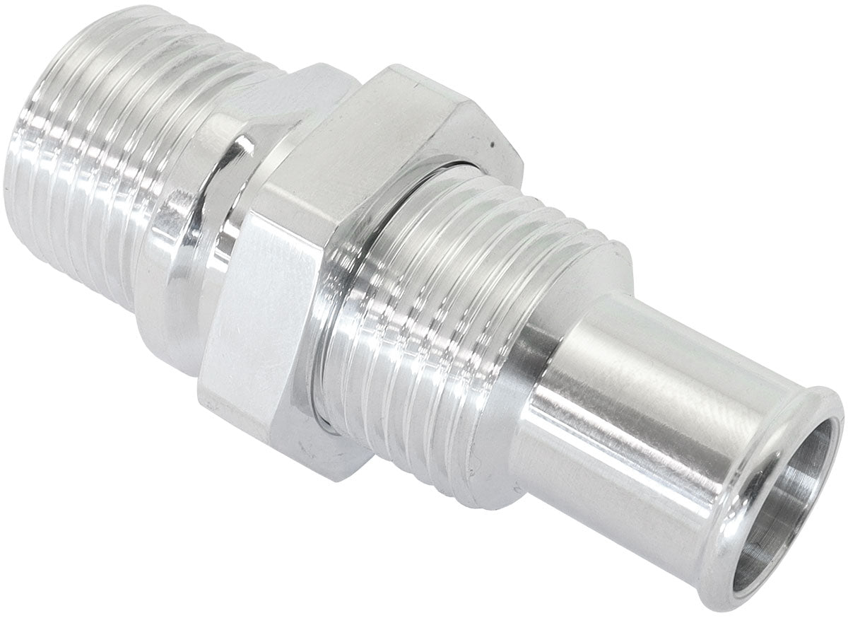 Aeroflow AF88-2012 BILLET BULKHEAD INSERTS #10 ACFITTING TO 5/8" BARB POLISHED